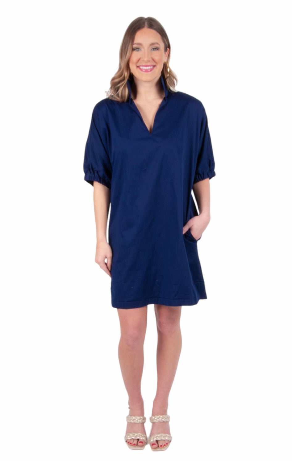 Poppy Dress - Navy