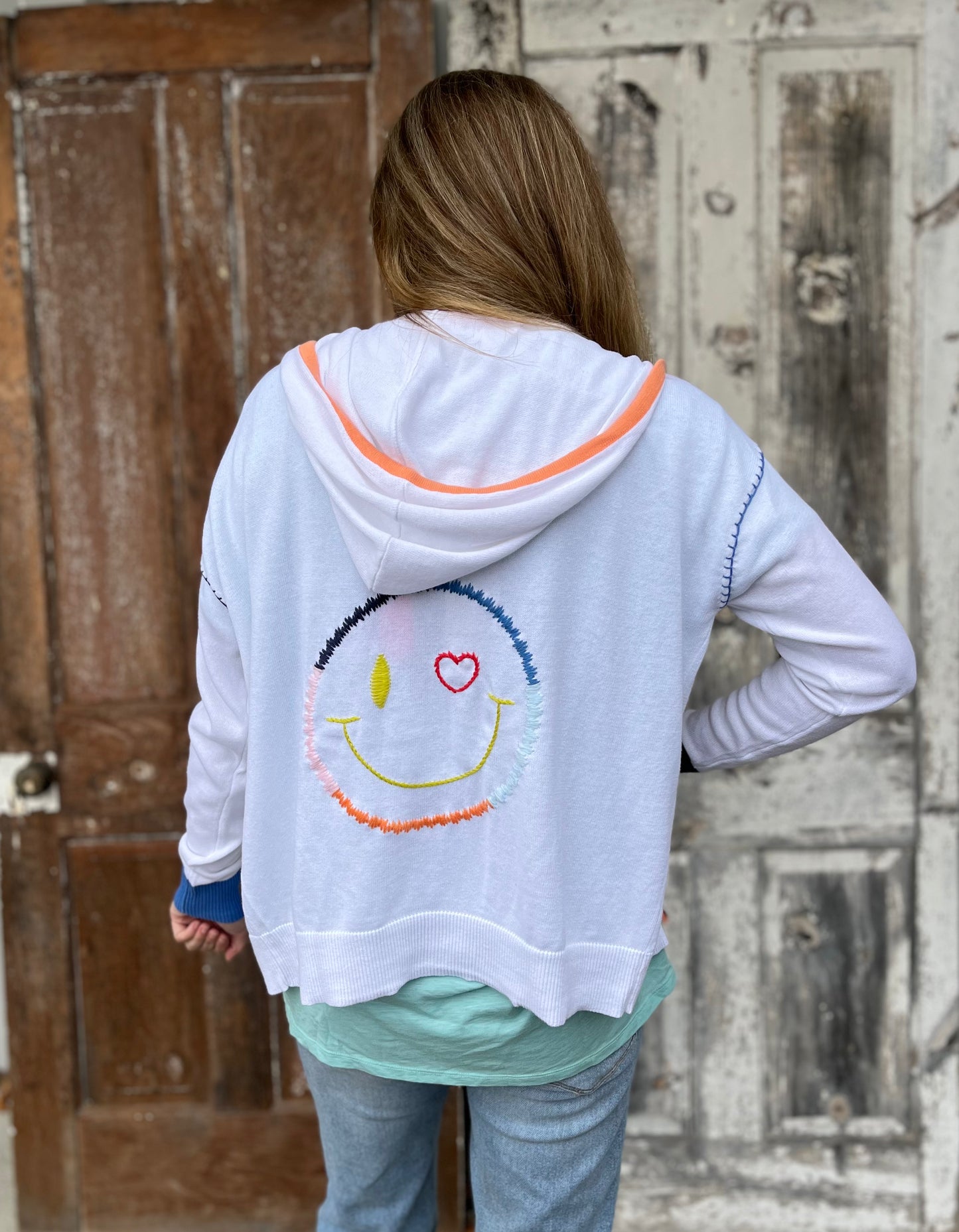 Happy Hoodie - White