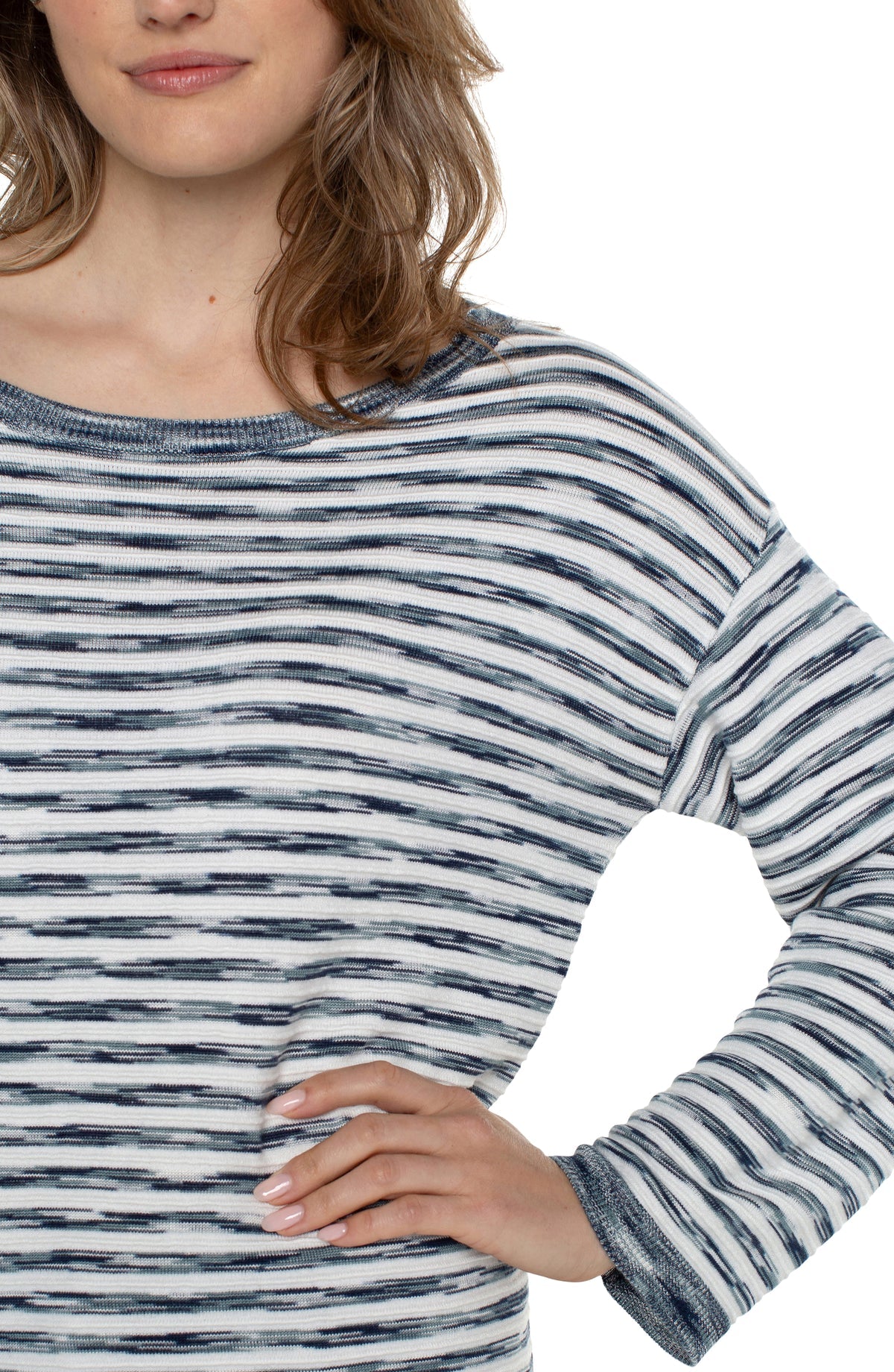 Boat Neck Sweater - Ocean Blue