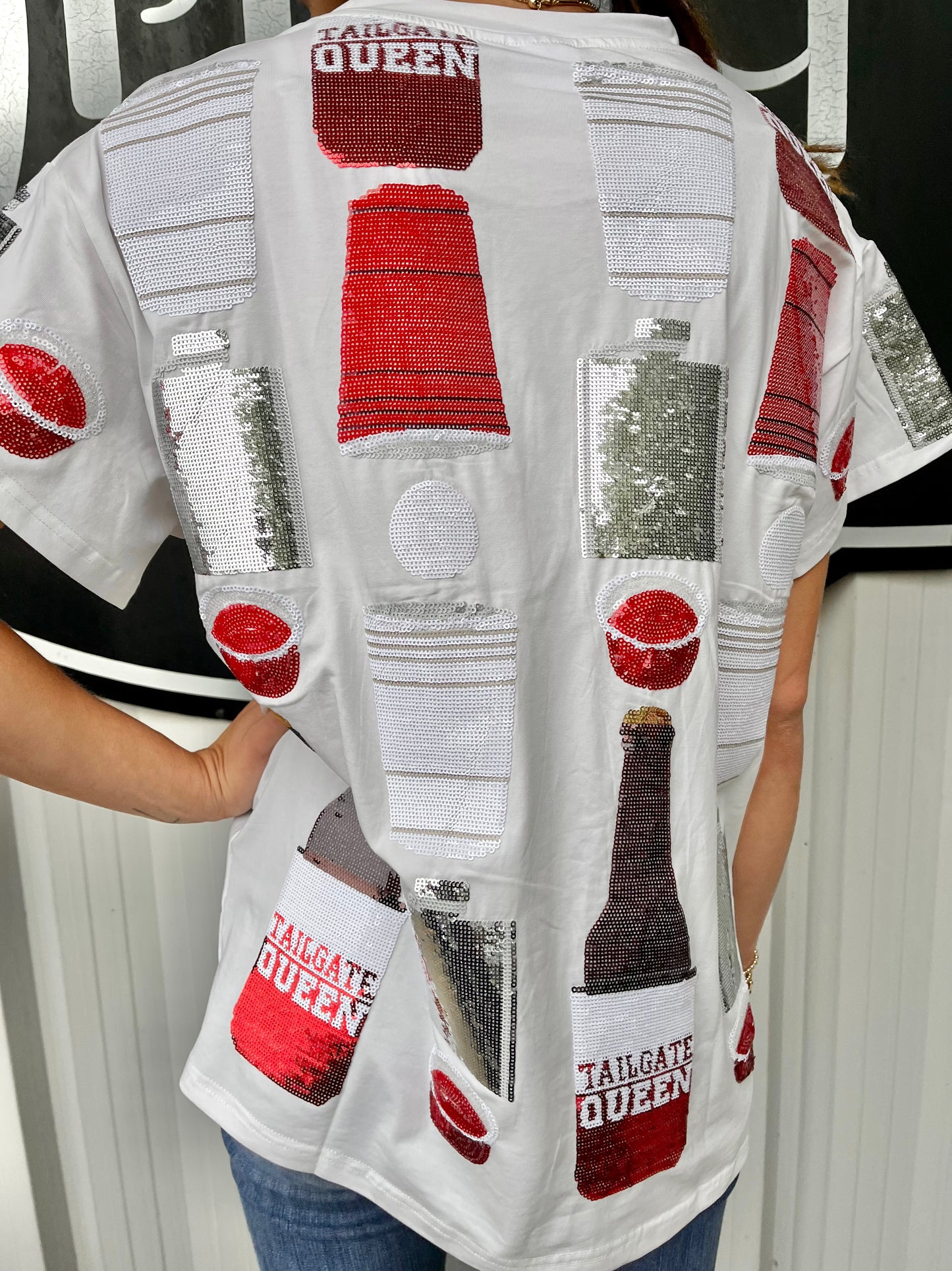 Icon Drink Tee - Crimson/White