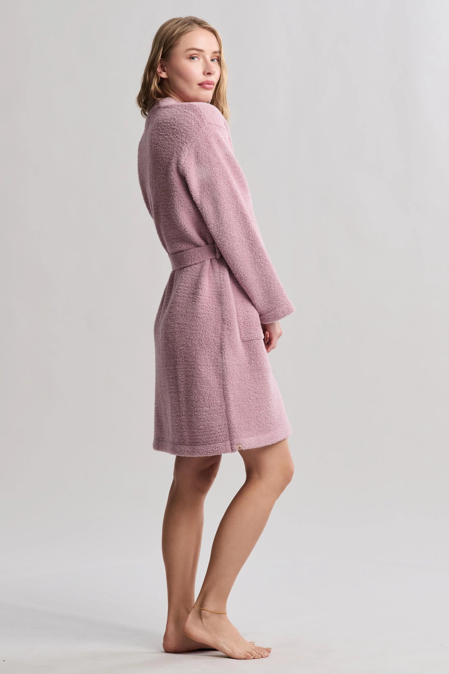 CozyChic Solid Robe-Teaberry