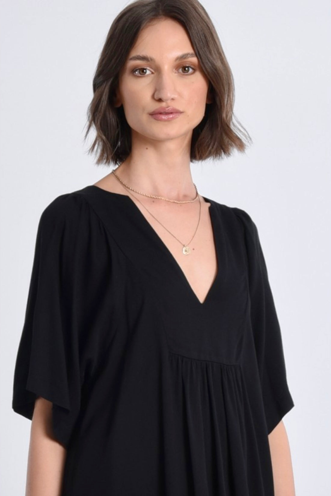 Flared Blouse - Black