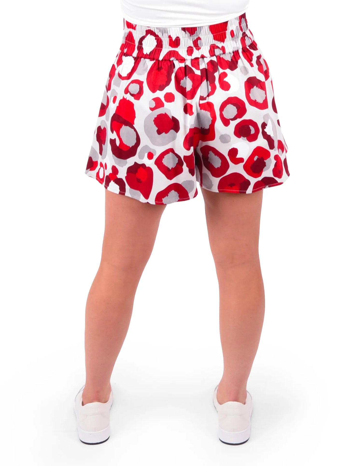 Party Shorts - Burgundy Collegiate Cheetah