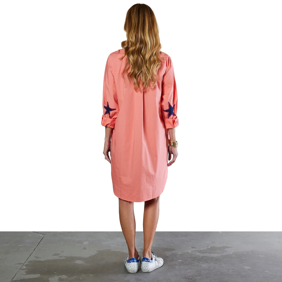 Preppy Dress - Coral