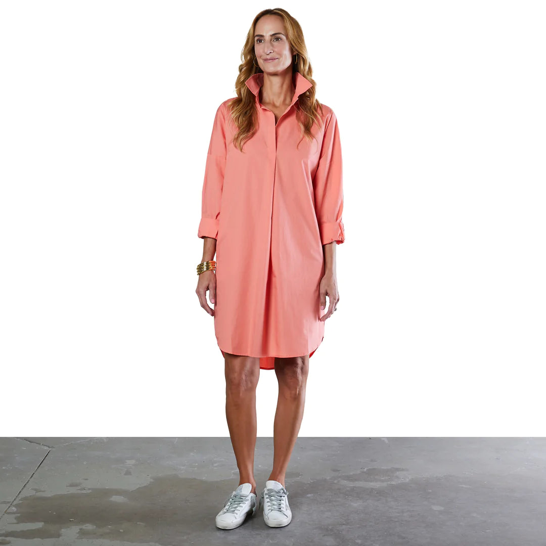 Preppy Dress - Coral