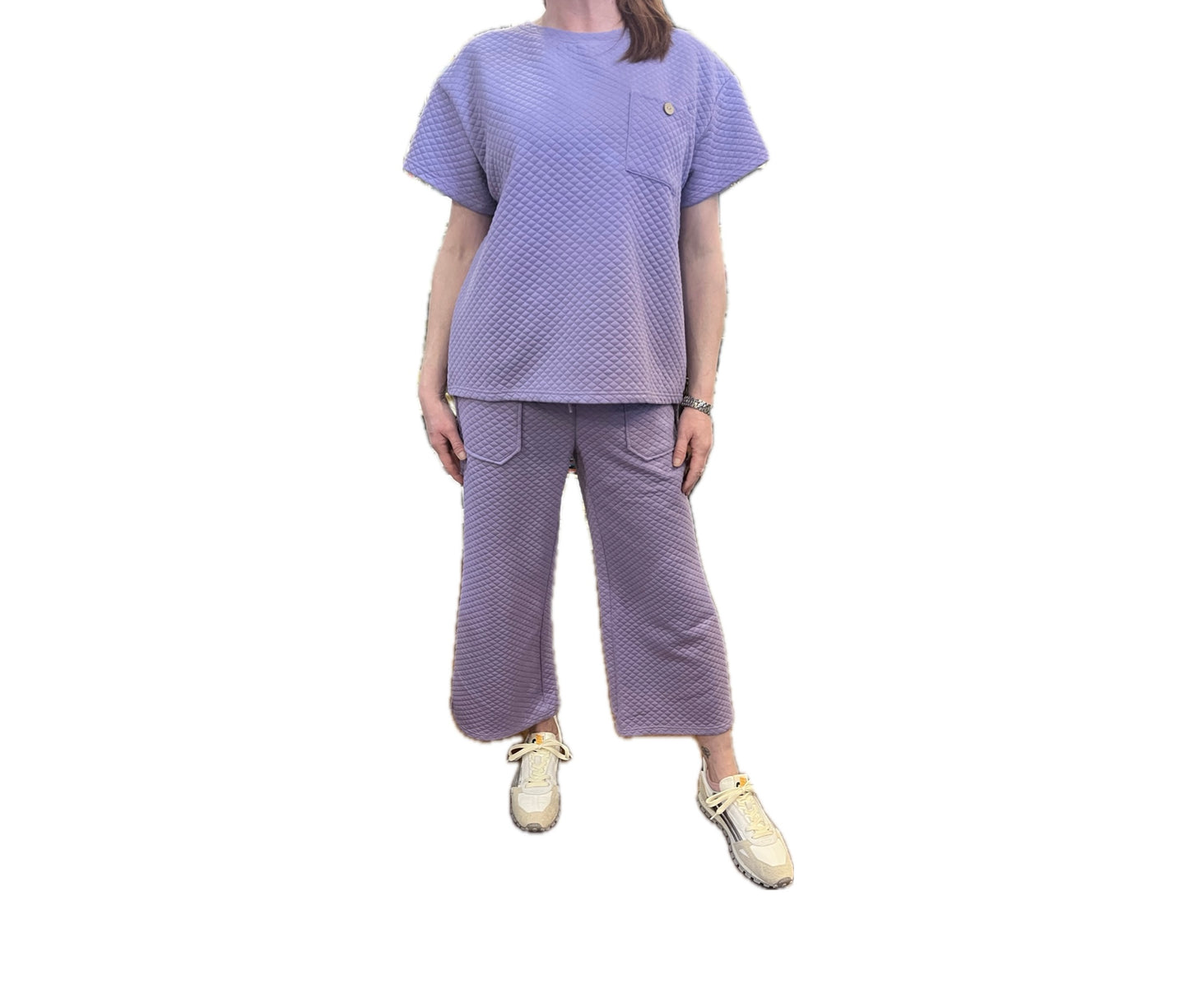Texture Pant Set-Lilac
