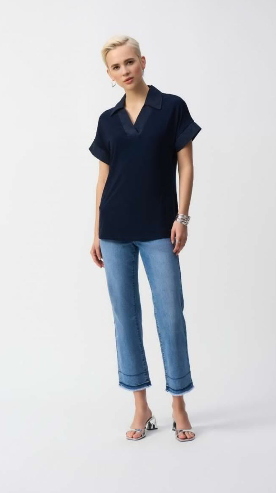 Joseph Ribkoff Boxy V Neck