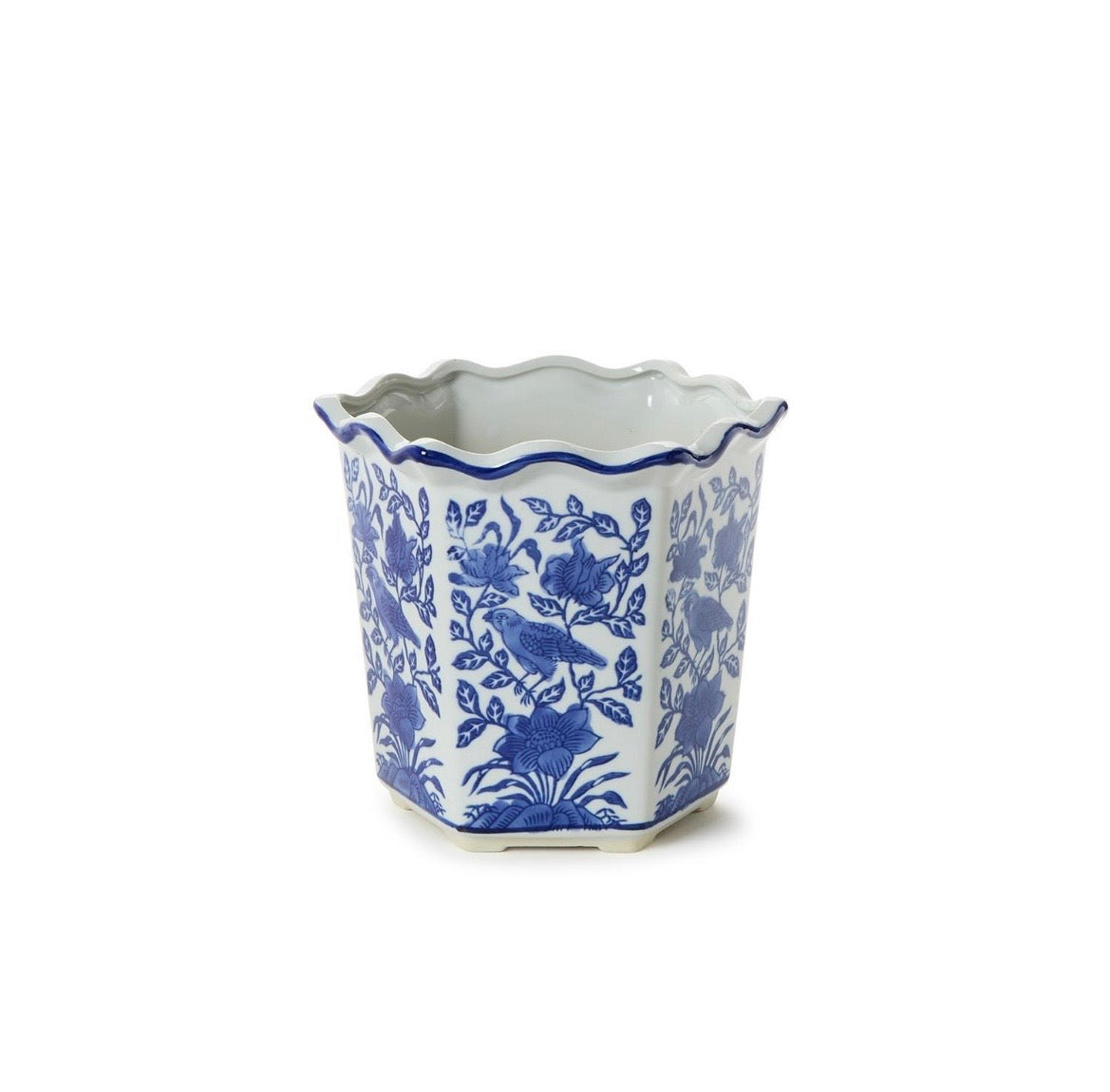 Blue and White Hand Painted Planters