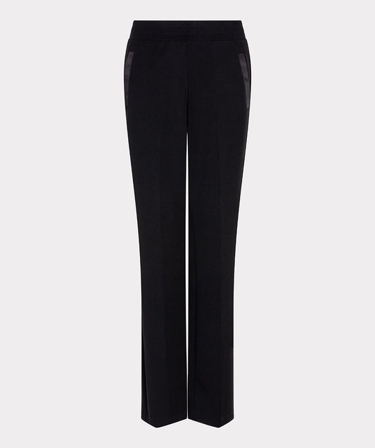 Modal Wide Leg Trouser-Black