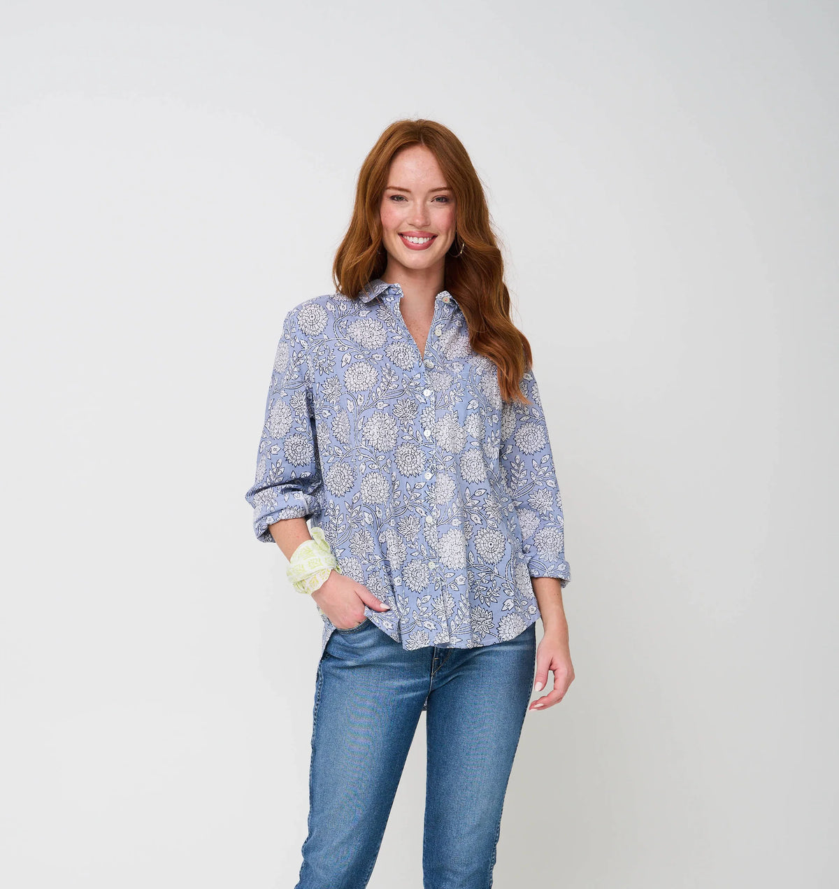 Good Boyfriend Shirt - Hydrangea Beauty Cornflower Blue