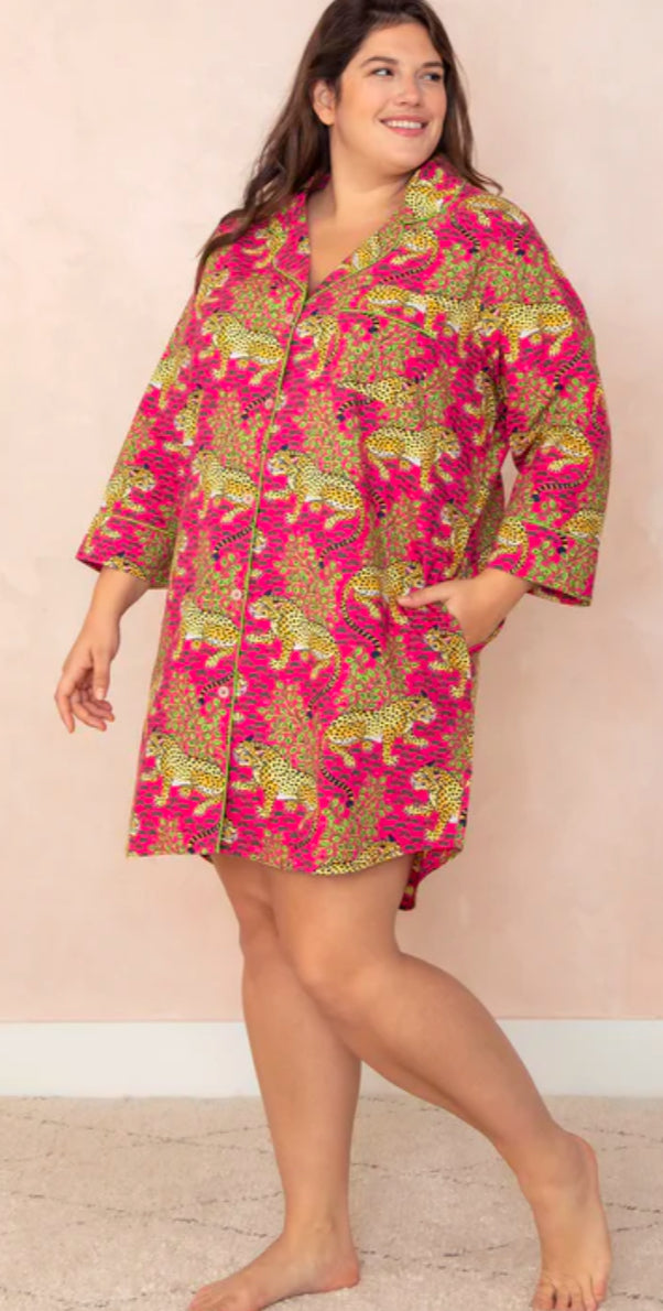 Sleep Shirt-Bagheera Hot Pink