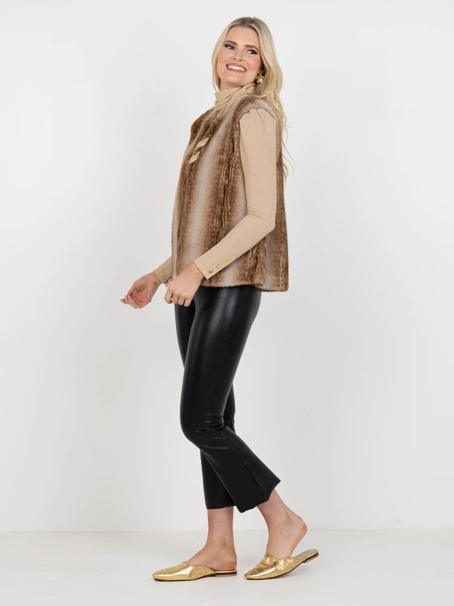 Roxy Vest-Faux Fur
