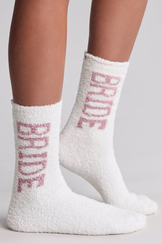 CozyChic Bridal Socks-White
