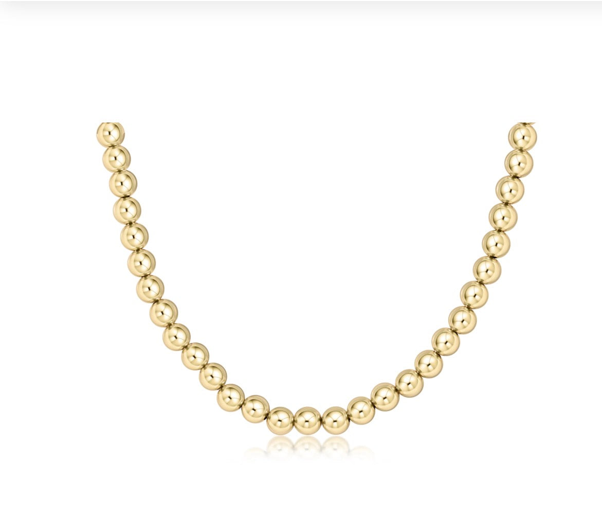 8mm Gold Beaded Necklace
