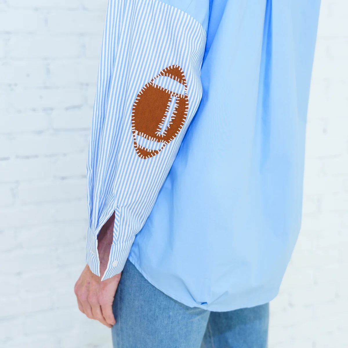 Preppy Football Shirt Powder Blue