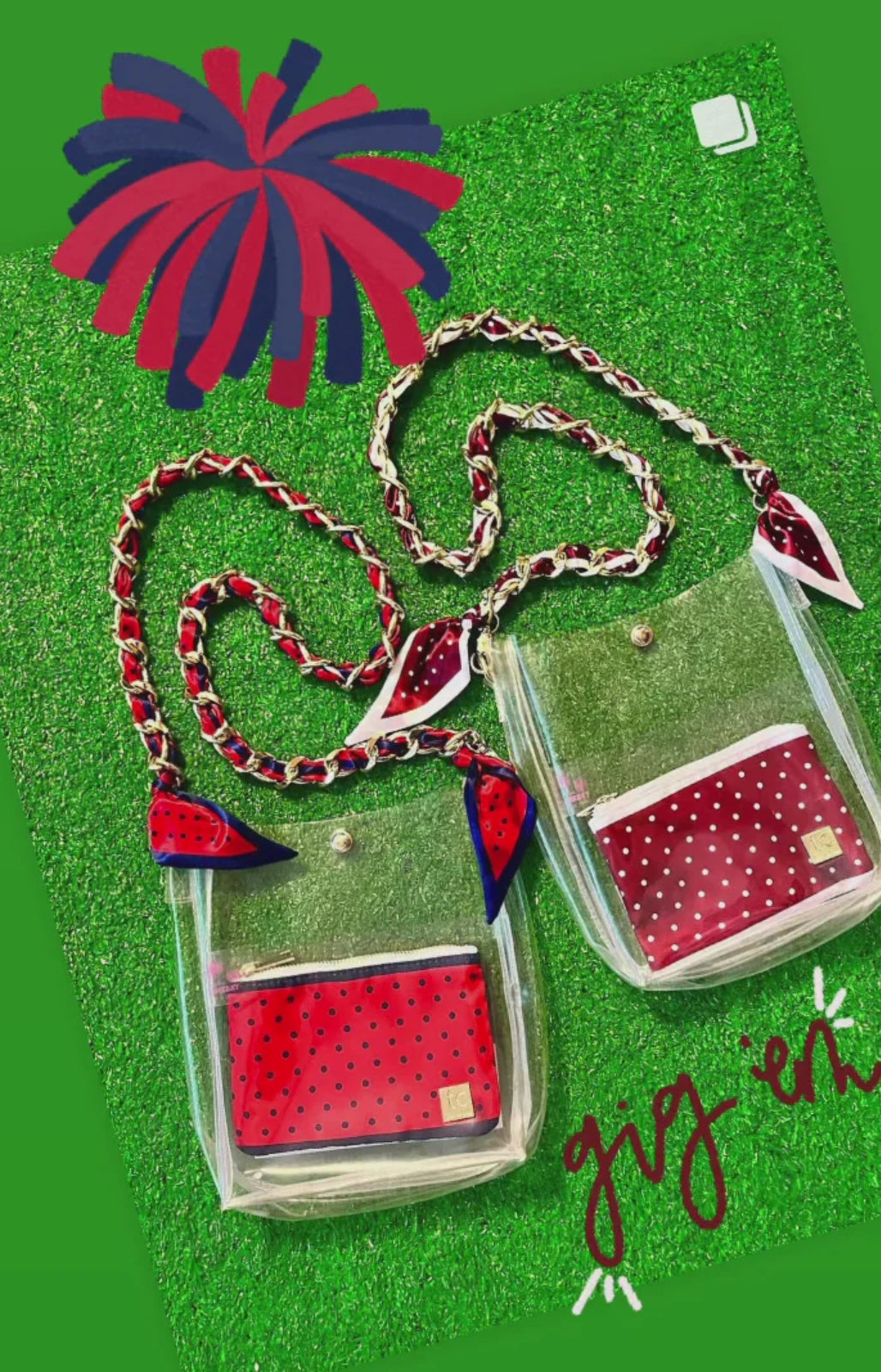Scarf Chain Gameday Purse Strap
