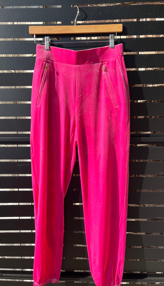 Emily McCarthy Downtown Jogger-Fuchsia Fedora Velvet