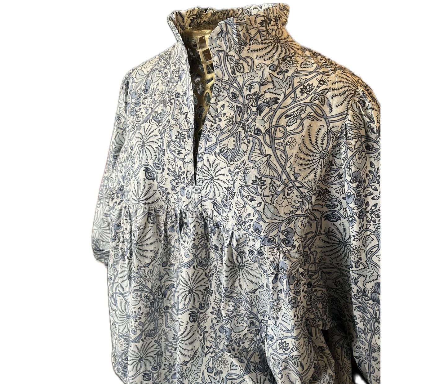 Chloe Top-Blue/Grey