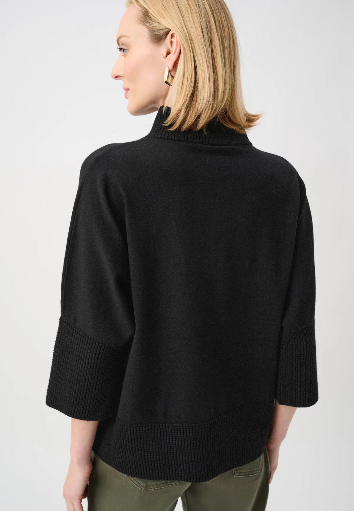 Ribbed Trim Half - Zip Pullover