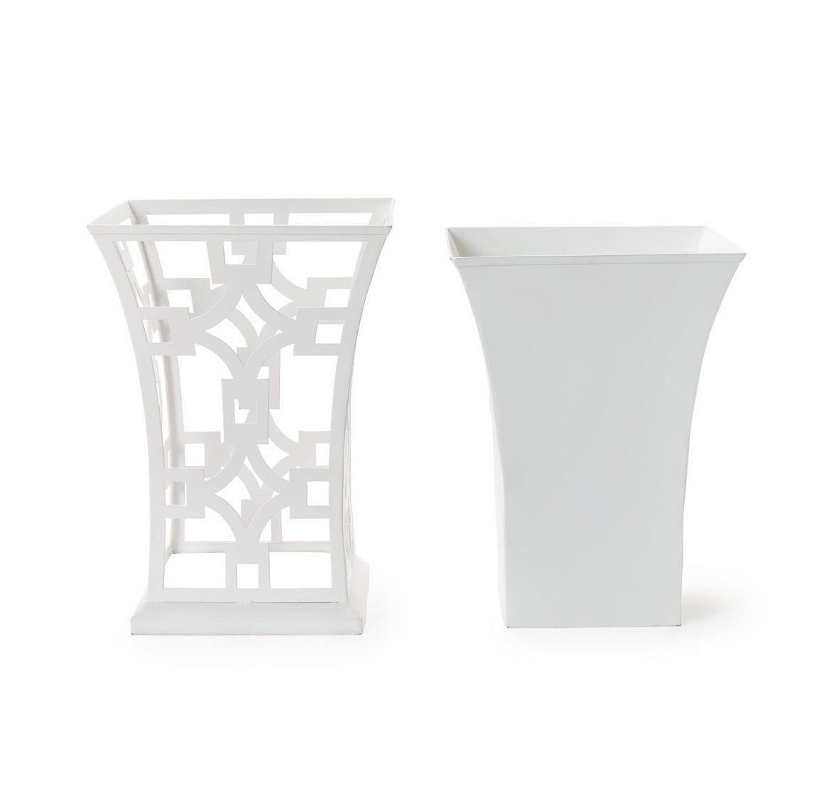 Laser Fretwork Flared Metal Planter