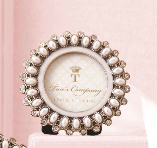 Precious Pearls Jeweled Mini Photo Frame