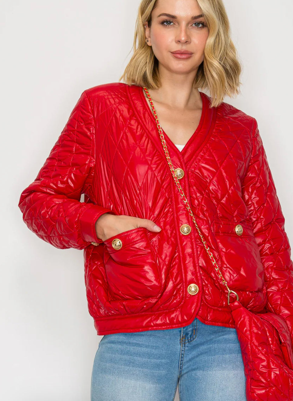 Joshua Puffer Jacket & Matching Crossbody Bag