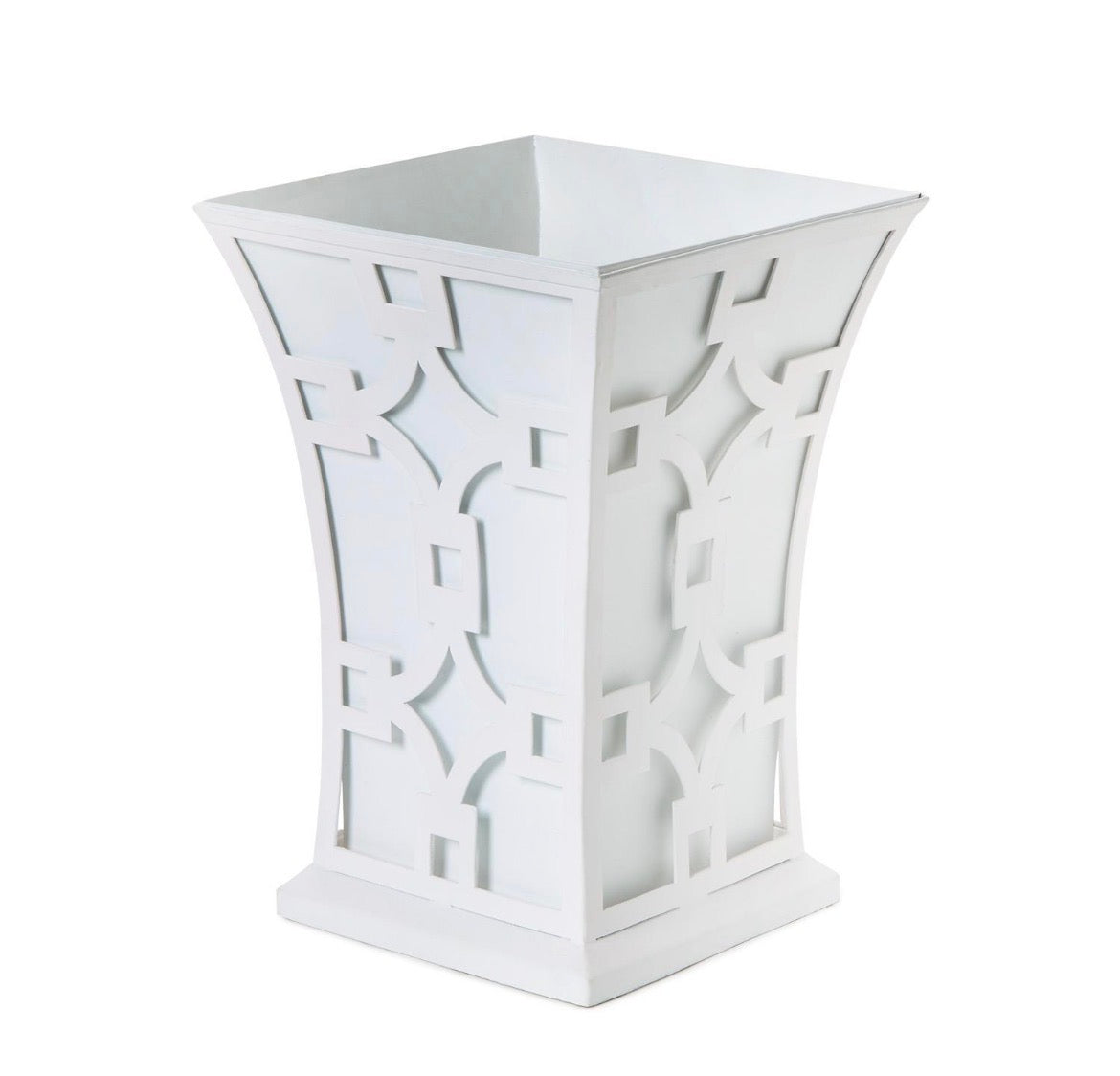 Laser Fretwork Flared Metal Planter