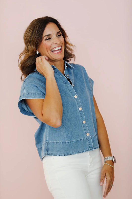 Shorty Shirt-Denim