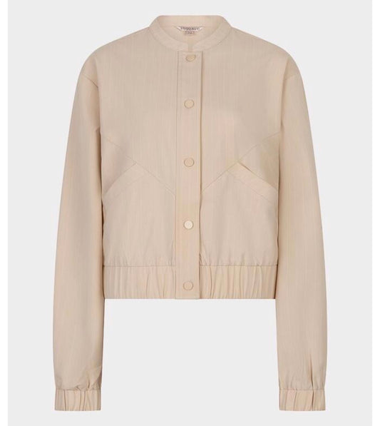 Pinstripe Bomber-Light Sand