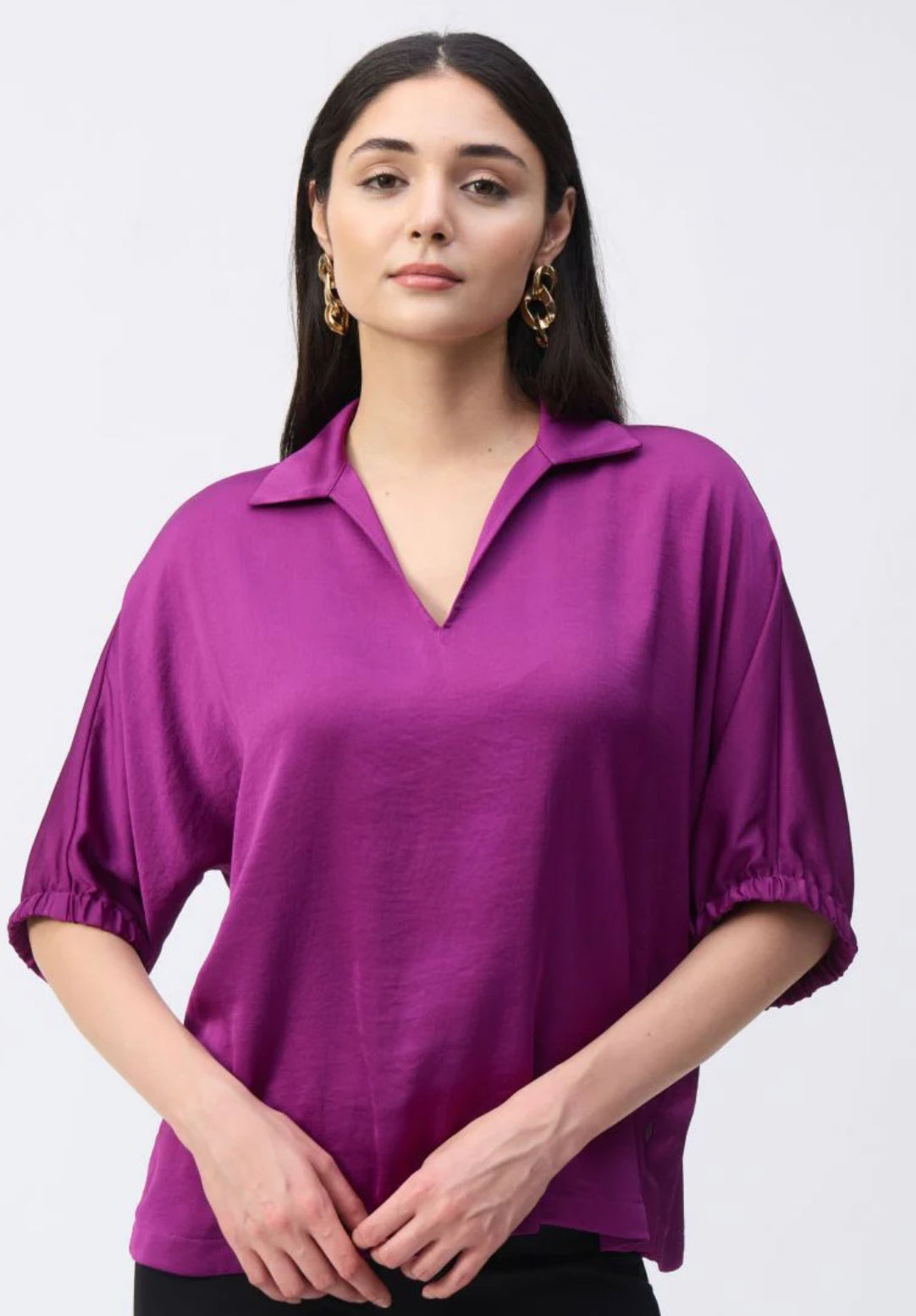 Joseph Ribkoff Satin Boxy Top