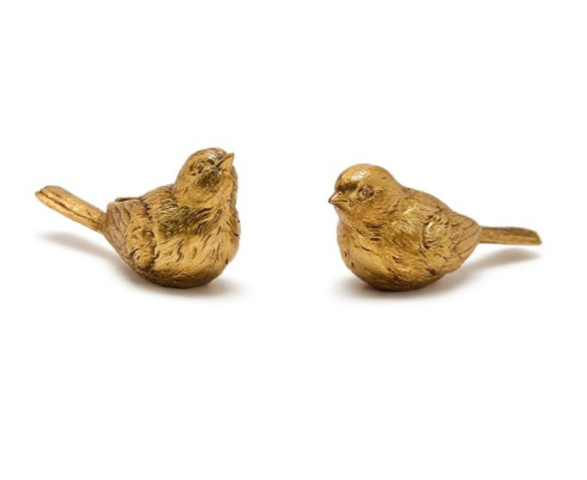 Set of 2 Gold Birds