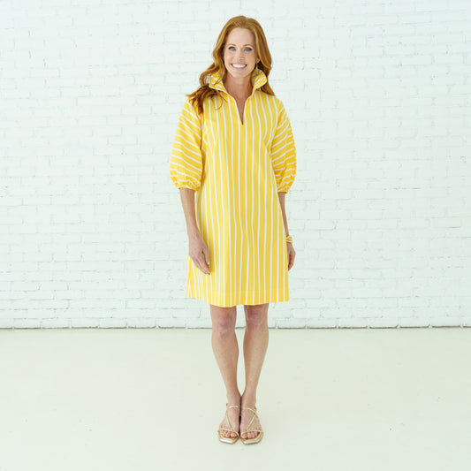 Sloane Dress-Yellow Stripe