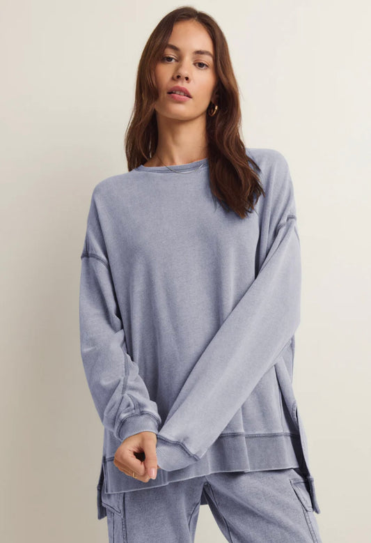 Knit Denim Weekender - Washed Indigo