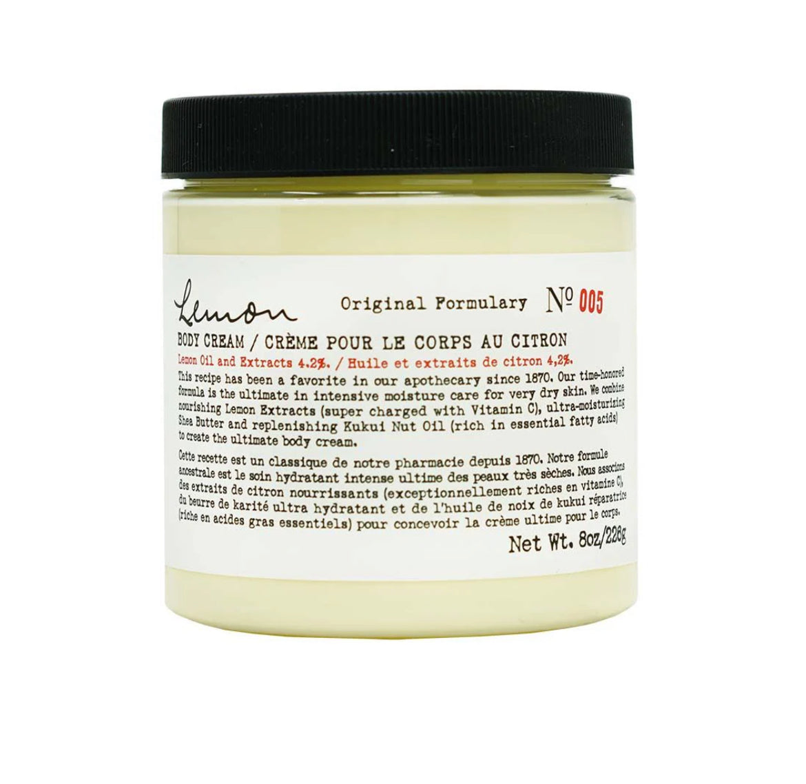 C.O. Bigelow Lemon Body Cream 8oz