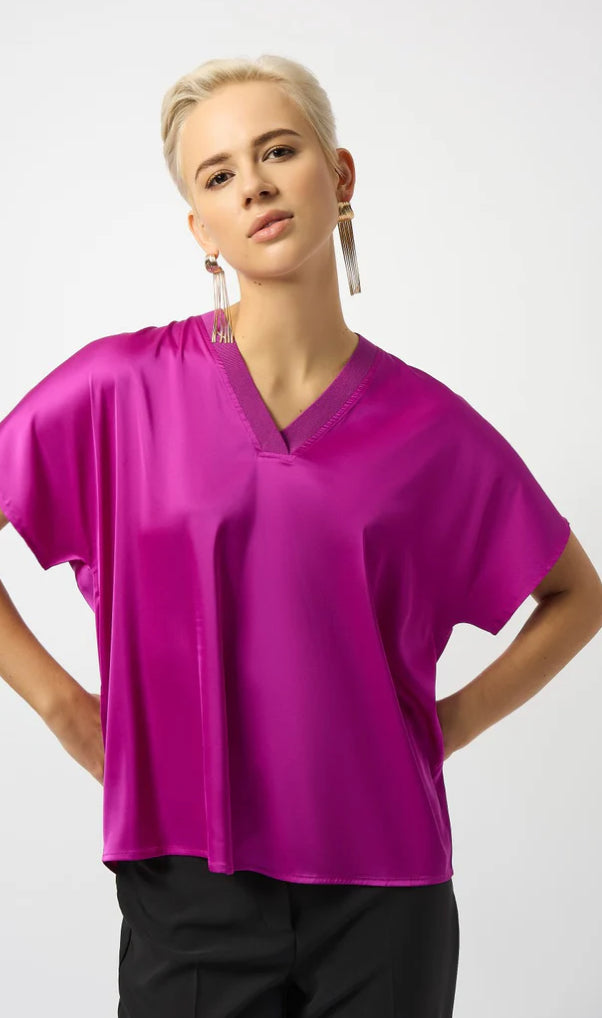Silky V-Neck Top