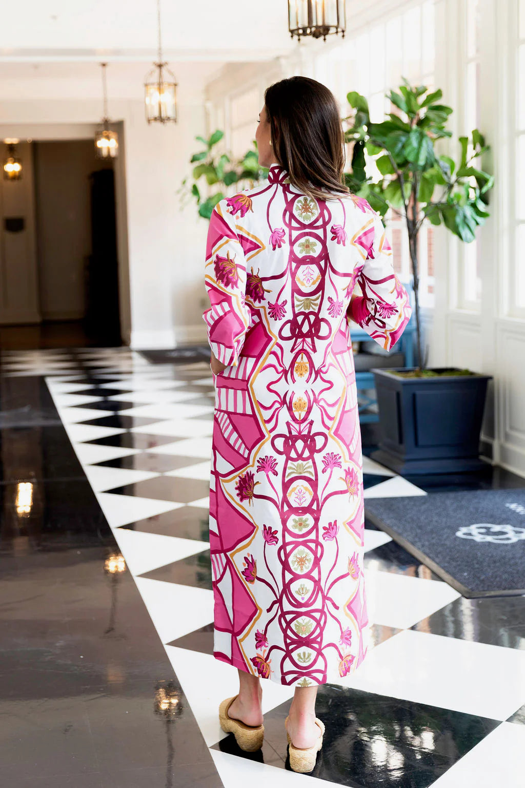 Bouvier Long Dress-Raspberry Trail