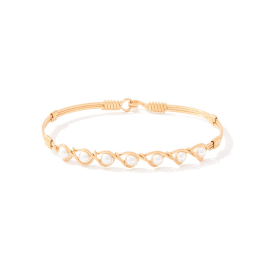 Ronaldo Simple Blessings Bracelet 14k Gold Artist Wire with Crystal