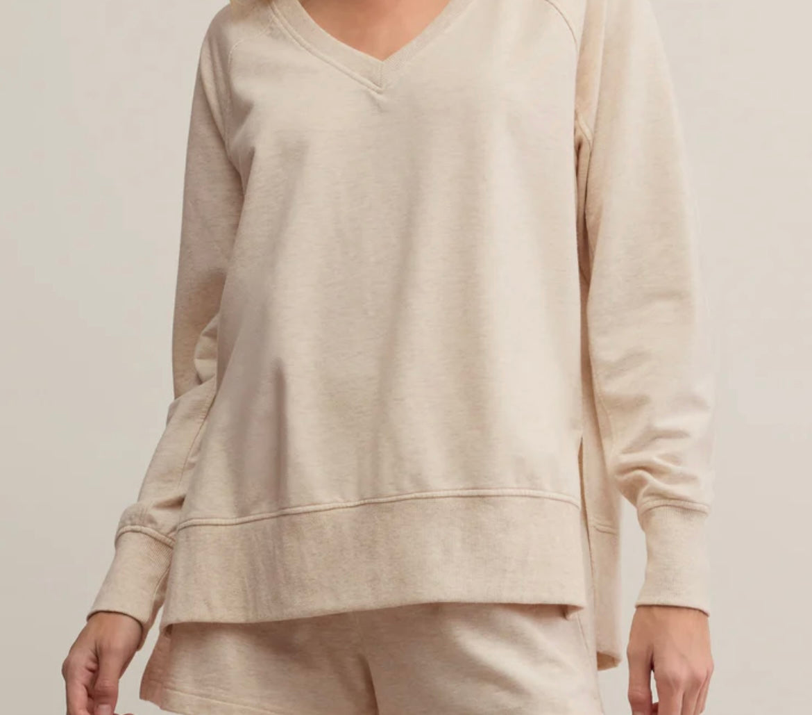Modern V-Neck Weekender-Light Oatmeal Heather