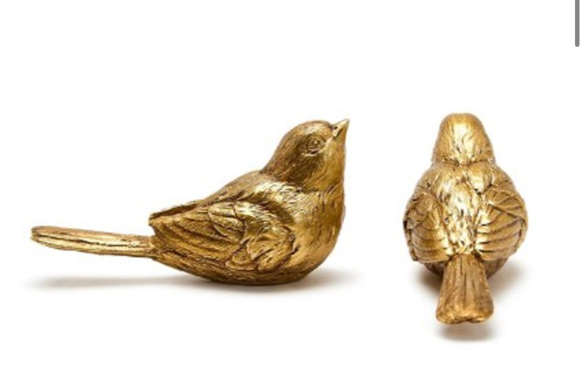 Set of 2 Gold Birds
