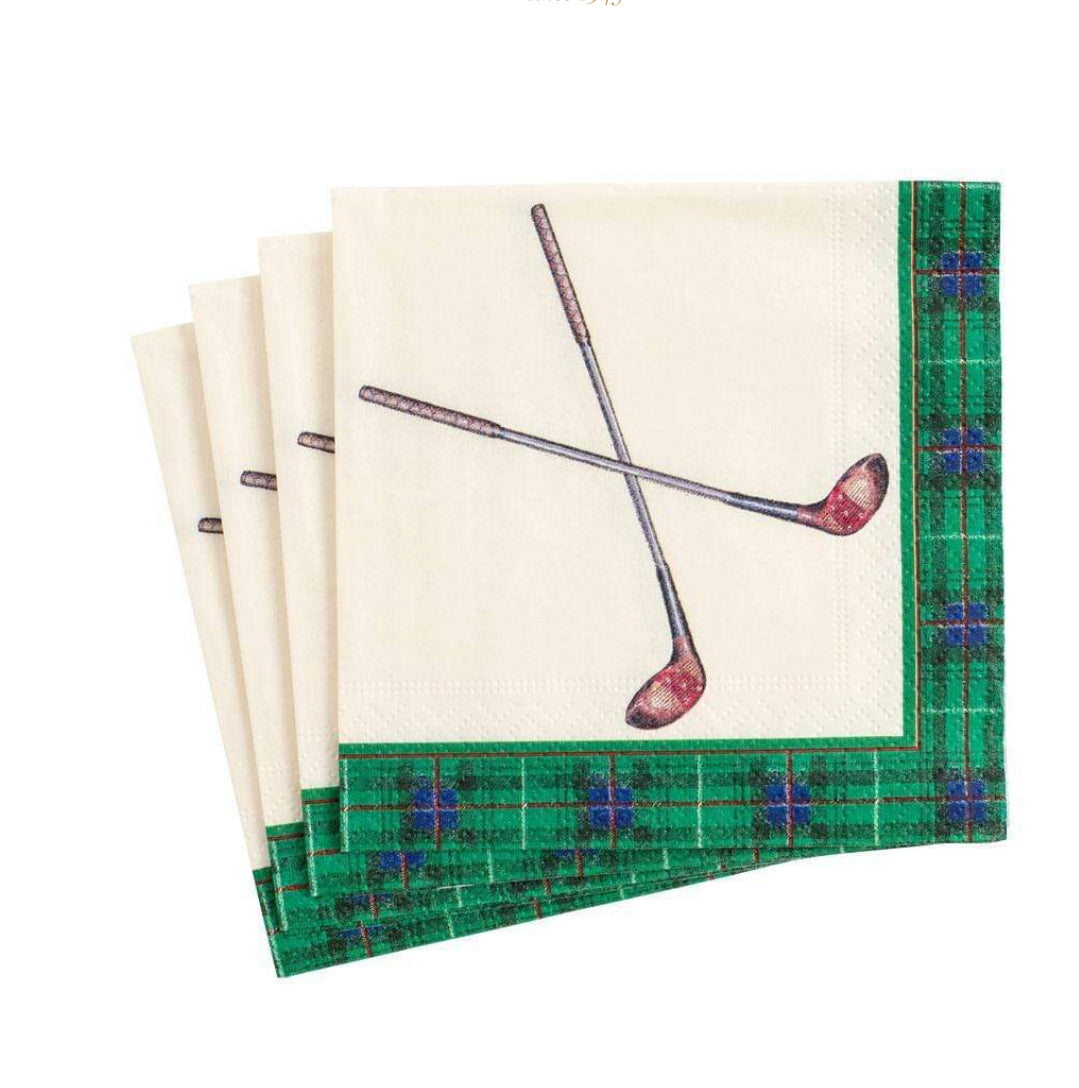 Golfing Paper Cocktail Napkins-20 Per Package