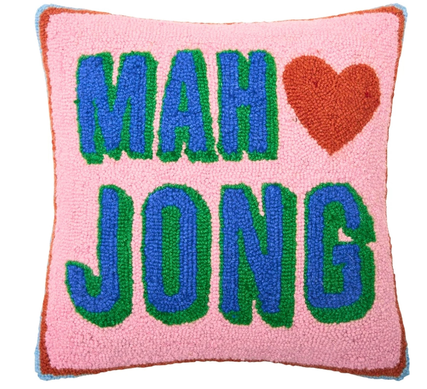 Mahjong Hooked Pillow