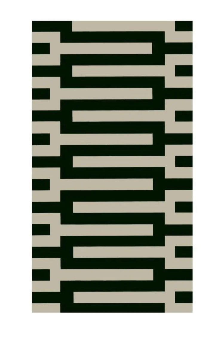 Zipper Black Guest Towel