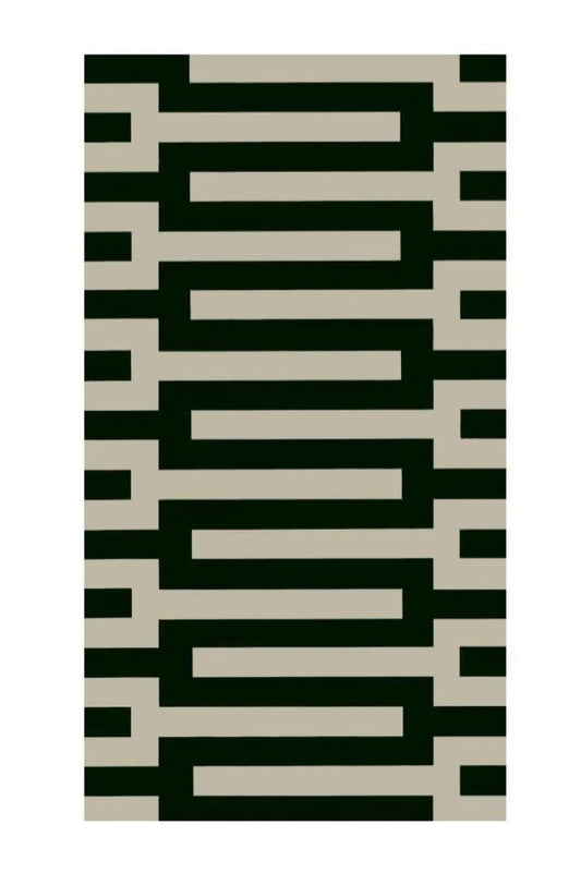 Zipper Black Guest Towel