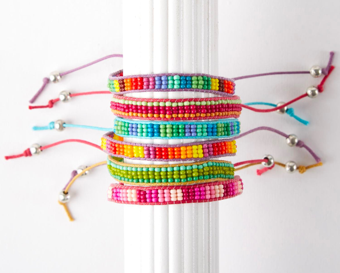 Beaded Color Bar Bracelet