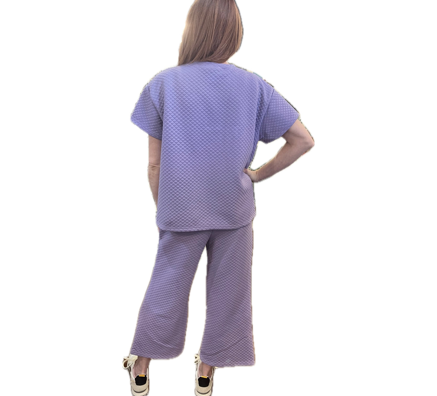 Texture Pant Set-Lilac