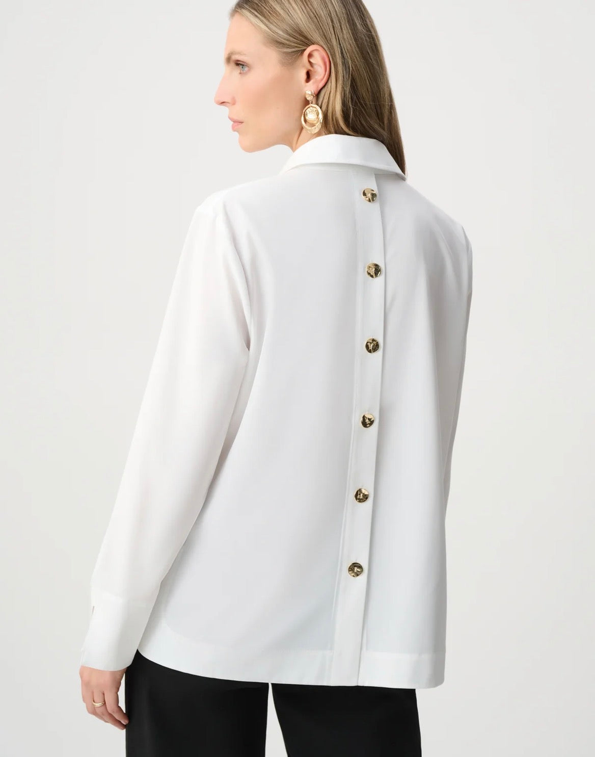 Poplin Button Back Top