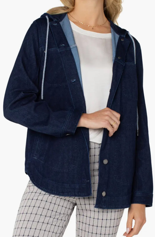 Shirt Jacket with Hood