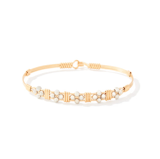 Timeless Elegance Bracelet-14K Gold Artist Wire w/ Sterling Silver Bead