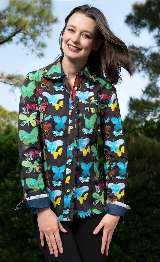 Cape Cod Top - Butterfly Print