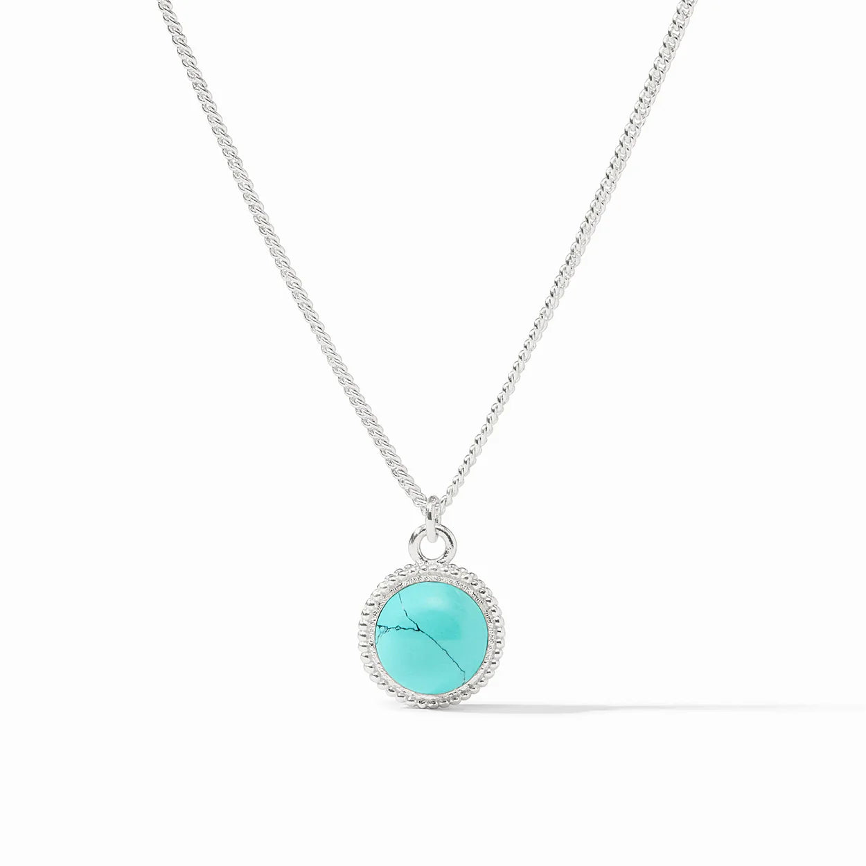 Julie Vos Fleur-de-Lis Solitaire Necklace-Turquoise